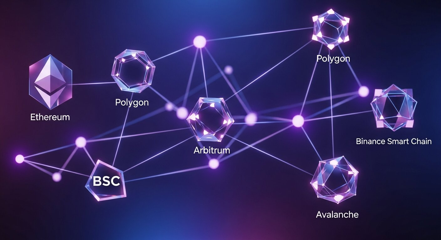 Dexscreener multi-chain cryptocurrency analytics supporting Ethereum BSC Polygon Arbitrum and 50+ blockchains